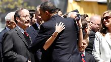 Obama setzte bei den Angehörigen der Anschläge auf die persönliche Begegnung.