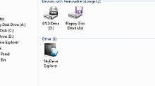 SDExplorer bindet Skydrive als Systemordner ein.