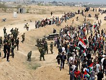 Ansturm auf den Kontrollpunkt Eres zwischen Israel und dem Gazastreifen.