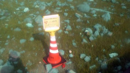 Eigentlich überflüssig: Warnung vor radioaktiver Strahlung am Reaktor 3 in Fukushima. 
