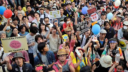 Seltenes Bild: Anti-Atom-Protest in Tokio.