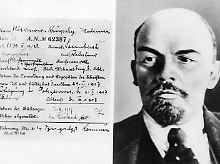 Lenins Ausreisedokumente aus der Schweiz 1917. Seine Fahrt nach Russland organisierte der deutsche Geheimdienst.