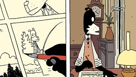Hemingway am Schreibtisch: Das Leben als Comiczeichner ist im Paris der 20er Jahre nicht leicht.