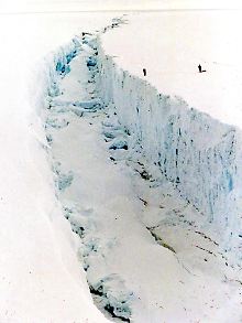 Könnte bald zu einem vertrauten Bild werden: Ein Eisbruch in der Antarktis.