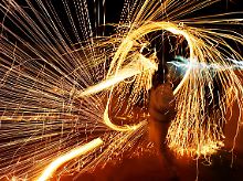 Das traditionelle Handfeuerwerk.