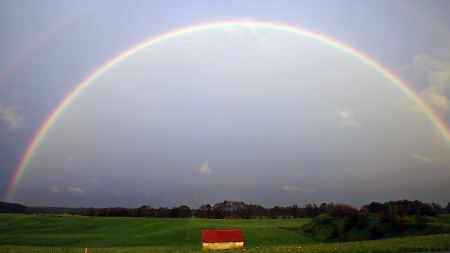 Dieser schöne Anblick ist ohne Regen nicht zu haben. 