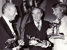 Bambi-Verleihung 1997 in München: Horst Tappert, Karl Malden, Rudi Carrell (v.l.).