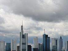 Blick auf das Frankfurter Bankenviertel.