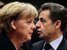 Sprechen für die beiden mächtigsten Staaten Europas: Angela Merkel und Nicolas Sarkozy (rechts).