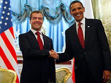 "Die schwierigen Kapitel schließen": Der russische Präsident Medwedew empfängt US-Präsident Obama.