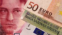 Euro und Schweizer Franken: Nicht nur Käse wird teurer.