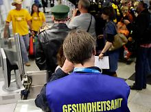 Kontrollen auf dem Flughafen München.