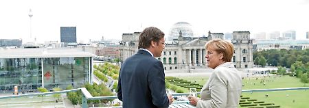 Zu Besuch in Berlin: Pedro Passos Coelho (links).