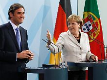 Gute Ideen: Coelho und Bundeskanzlerin Angela Merkel (rechts) nach ihren Gesprächen im Bundeskanzleramt.