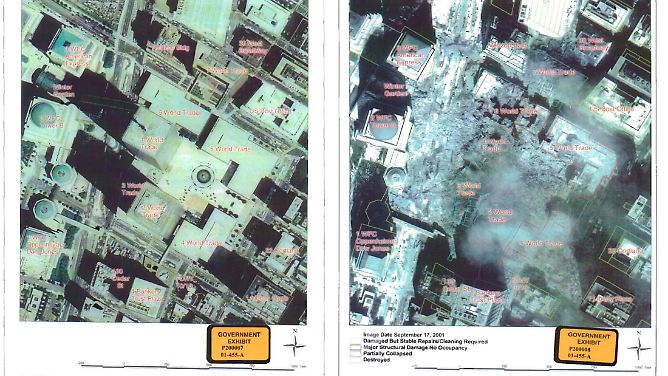 Blick aus dem Himmel: Die 9/11-Katastrophe in Satellitenaufnahmen