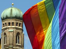 Beim CSD in München.