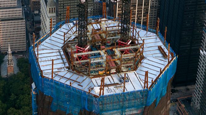 Ground Zero ist wieder lebendig: One World Trade Center wächst