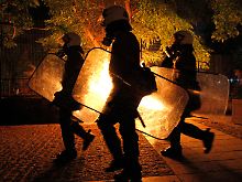 Gewalttätige Proteste in Thessaloniki gegen den Sparkurs der Regierung.