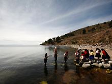 Das Massgrab liegt in der Nähe des Titicaca-Sees in Peru.