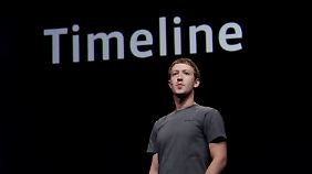 Facebook-Gründer Mark Zuckerberg stellte das neue Design auf der F8-Entwicklerkonferenz im vergangenen September vor.