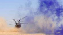 Ein Chinook-Helicopter der britischen Armee im Einsatz.