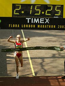 Bei den Frauen war keine schneller als Paula Radcliffe, die erstmals beim Berlin-Marathon an den Start geht.