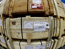 Stabile Kisten für den Export wertvoller Maschinen: Wenn nichts bestellt wird, gibt es hier nicht mehr viel zu tun.