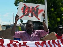 Die UN sind nicht überall auf Haiti willkommen. Viele beschuldigen sie, die Cholera eingeschleppt zu haben.