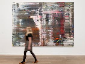 "Abstraktes Bild" (1990) von Gerhard Richter: Das Kunstwerk wandert von der Richter-Retrospektive im Londoner Tate Modern in die Berliner Neue Nationalgalerie.