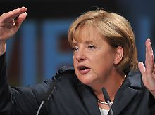 "Es muss Regeln geben": Angela Merkel auf dem CDU-Parteitag in Hildesheim.