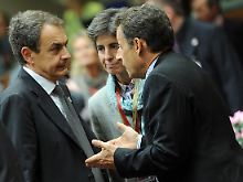 Harte Verhandlungen: Spaniens Regierungschef Zapatero (links) und Frankreich Präsident Sarkozy.