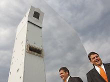 Auch Bundesumweltminister Sigmar Gabriel besichtigte die Anlage.