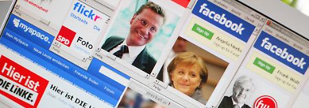 Parteien und Profile der Spitzenkandidaten für die Bundestagswahl 2009 sind bei vielen sozialen Online-Netzwerken zu finden.