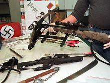 Diese Waffen, gefunden 1998, gehörten dem rechtsextremen Trio.
