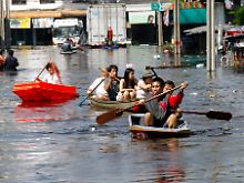 Das Wasser ist noch immer nicht abgeflossen. Bangkok am 14. November.