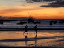 Am Strand von San Juan del Sur in Nicaragua.