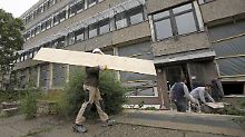 Da soll das Geld hin: Schulsanierung in Leipzig mit Mitteln des Konjunkturpakets.
