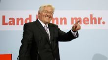 Steinmeier sieht die SPD im Aufwind.