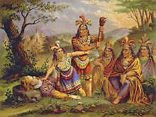 Pocahontas rettet das Leben von Captain John Smith.