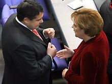Gabriel und Merkel sind nicht immer überkreuz.