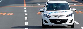 Auf dem firmeneigenen Testgelände wurde das Elektro-Auto der internationalen Presse vorgeführt.