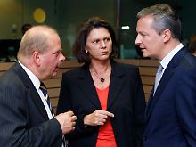Harte Verhandlungen: Ilse Aigner mit ihren Kollegen Marek Sawicki (Polen/links) und Bruno Le Maire.