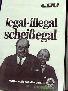 Wahlplakat der Grünen von 1985.