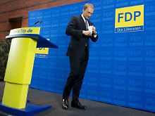Das Rednerpult in der FDP-Zentrale hatte er mit den Worten "Auf Wiedersehen" verlassen.
