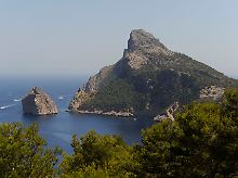 Die Felsküste Cap de Formentor, die nördlichste Spitze von Mallorca.