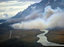 Inzwischen stehen 110 Quadratkilometer des Nationalparks in Flammen.