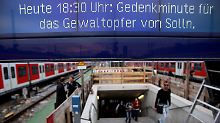 Auch die Bahn legte eine Gedenkminute ein.
