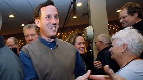 Rick Santorum geht als Kandidat in die Vorwahlen in Iowa.