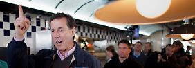 Will nach ganz oben: Rick Santorum beim Wahlkampf in New Hampshire.