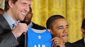Dallas Mavericks im Weißen Haus: Obama witzelt mit Nowitzki
